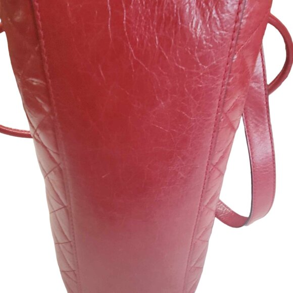 Micheal Kors LE Large Hamilton Chilli Red Hippie Grommet Leather Tote EUC - Picture 13 of 13